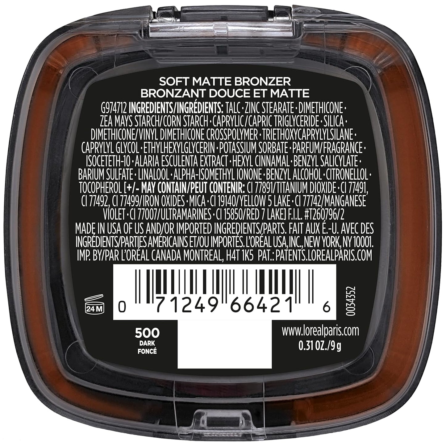 L’Oréal - Infallible Bronceador Mate – Definición y Calidez que Dura Todo el Día
