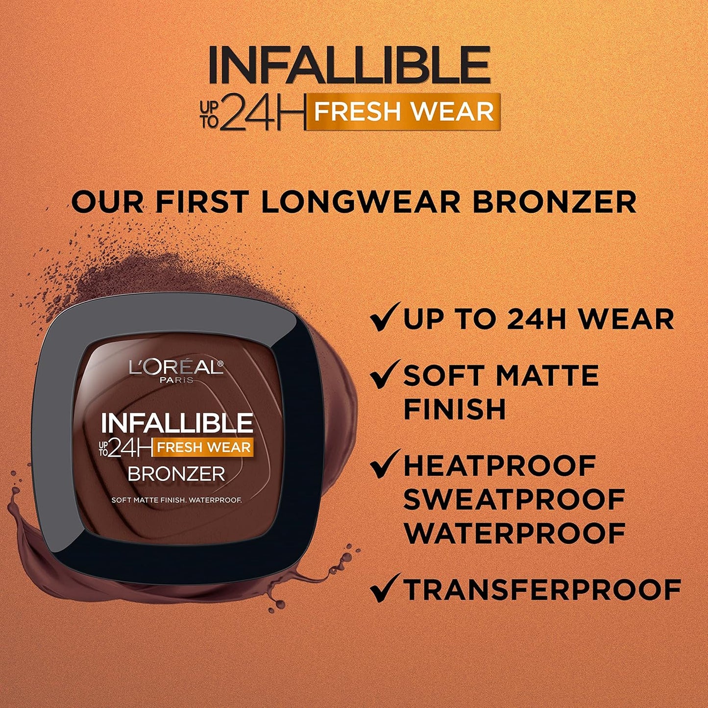 L’Oréal - Infallible Bronceador Mate – Definición y Calidez que Dura Todo el Día