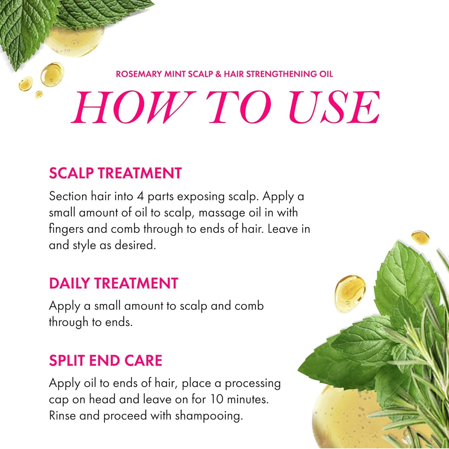 Mielle Organics - Rosemary Mint blend Scalp and Hair Strengtheting