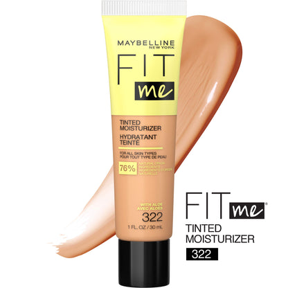 Maybelline - Fit Me Hidratante con Color – Piel Fresca y Radiante Todo el Día